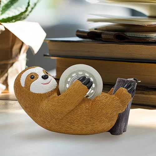 Miniatura 6 de Lindo dispensador de cinta de animales para escritorio, divertido dispensador de cinta pequeña de perezoso, para oficina, escuelas, hogar, niños,