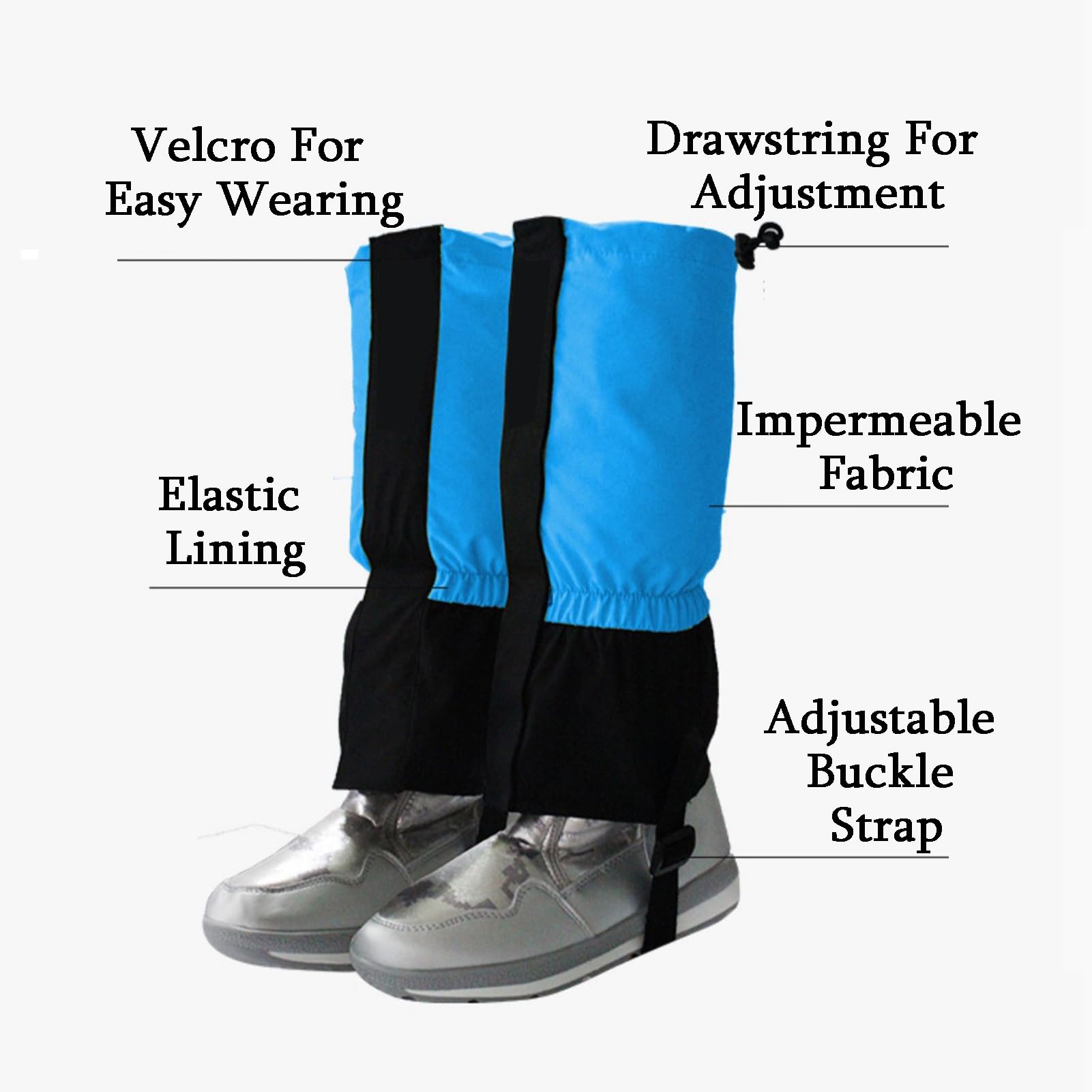 Genérico Polainas For Piernas,leggings Transpirables For Exteriores,un Par De Polainas De Nieve Extendidas De Plástico,for Esquiar Hacer Senderismo Trabajar En Granja.