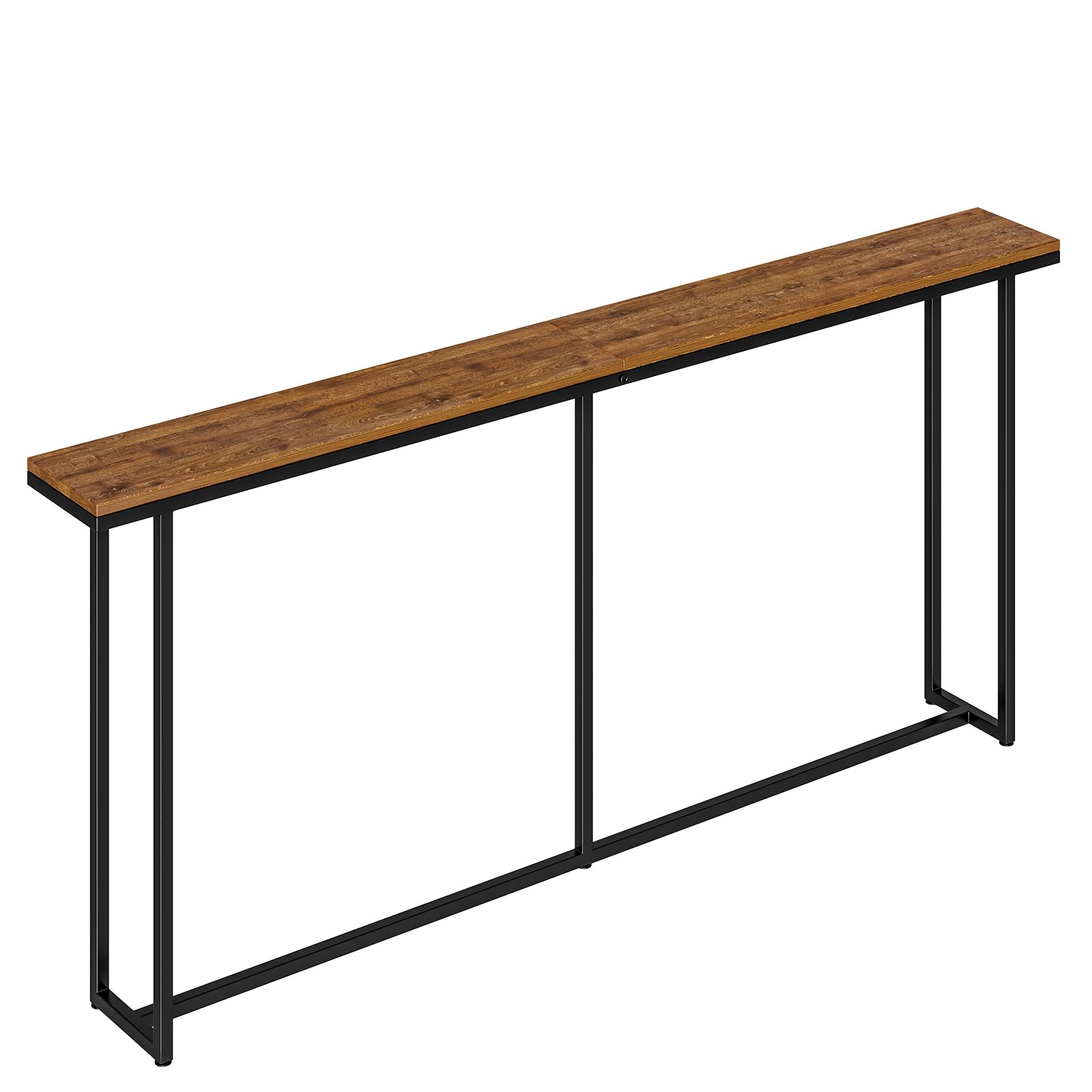 Consola de mesa industrial (180 cm, largo y estrecho para sofá, mesa de entrada, pasillo y salón, resistente, estable y fácil de montar