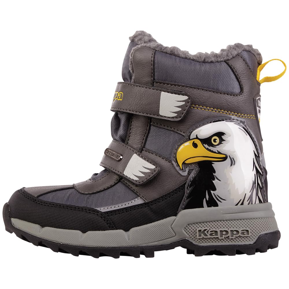 Kappa Style Code: 261044k Claw Ii Tex K Boys Snow Boot, Grey Black, 7.5 UK Child