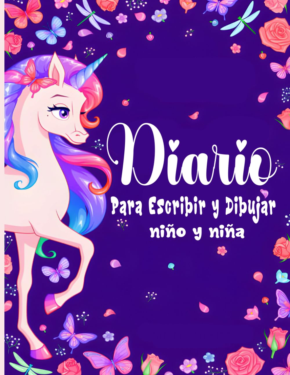 Diario Para Escribir y Dibujar niños y niñas: Mi Diario Infantil Para Escribir y Dibujar. Mejorar La Caligrafia. Cuaderno A4 Para Caligrafía Pauta Montessori 4 mm. (Spanish Edition)