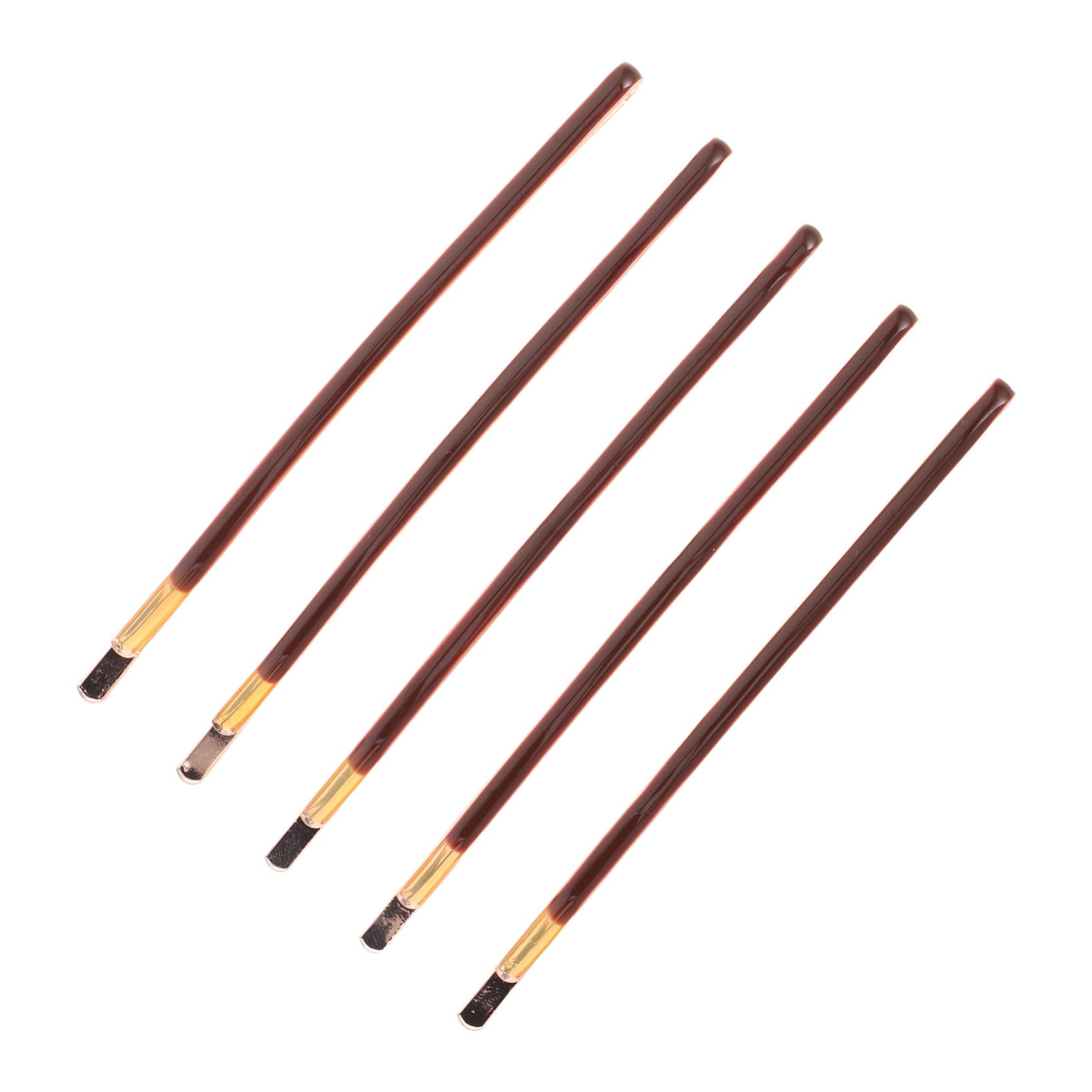 Ipetboom 5 Pezzi Clip Capelli Piatti Donna in Metallo Marrone Fermagli Antiscivolo per Acconciature Lunghe e Raccolte Fermagli Jumbo Eleganti per Capelli Spessi e Ciuffi Laterali