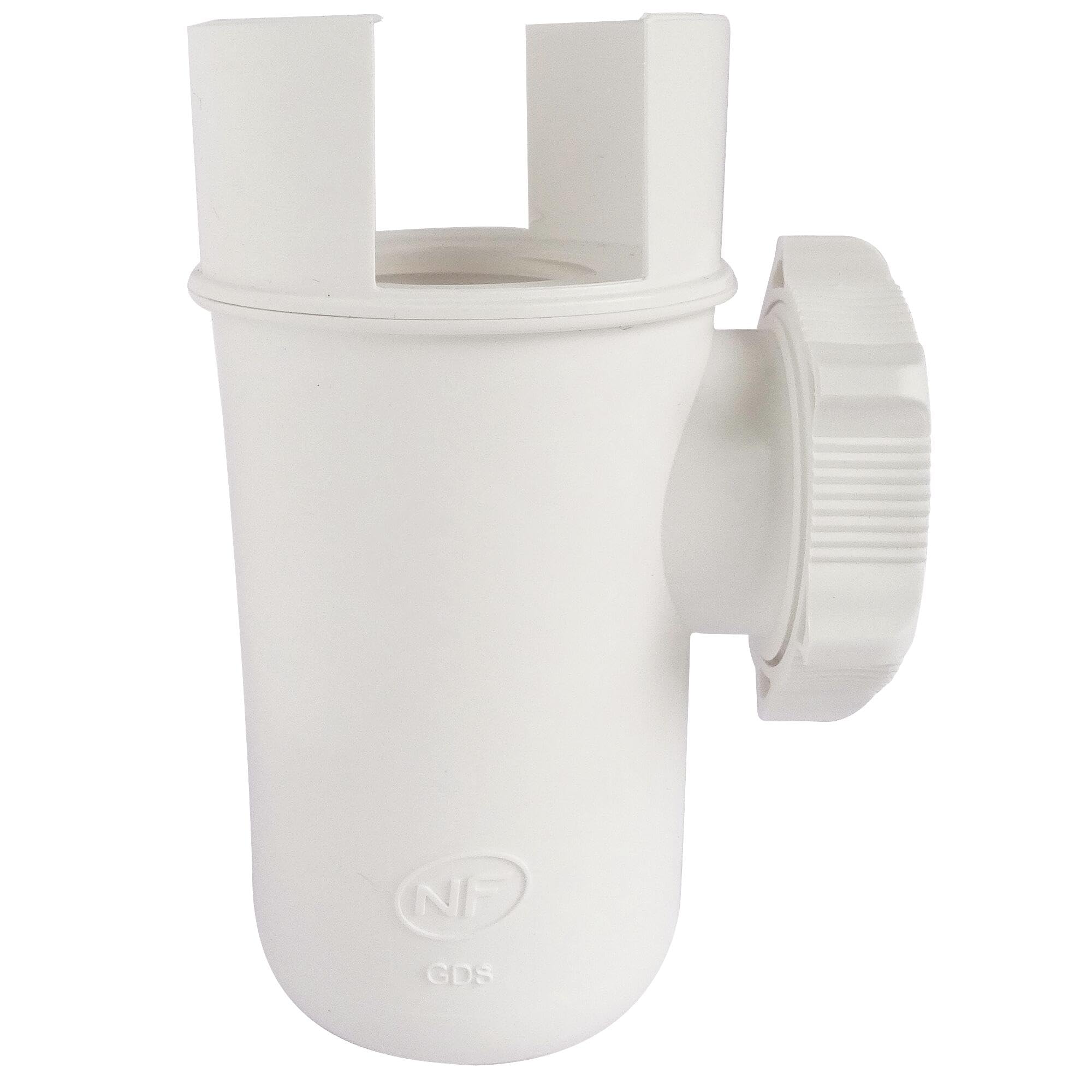 SOMATHERM FOR YOU - Sifone NF auto sigillato con deflettore per gruppo di sicurezza di serie - Installa semplicemente avvitando, Grigio