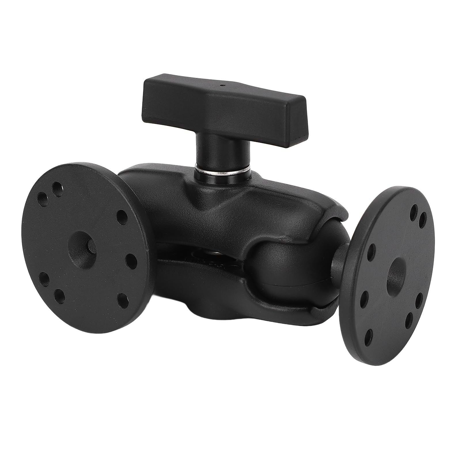 Supporto a Doppia Sfera per Carichi Pesanti, Adattatori a Sfera di Dimensione C da 1,5 Pollici Braccio a Doppia Presa con 2 Piastre Rotonde, per Tablet, Telefono, Fishfinder, in