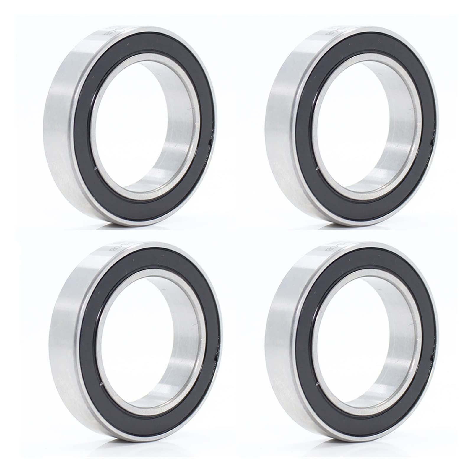 XRKJKQIDG 4Pcs 6802-14-2RS Bearing 14x24x5mm ABEC-3 Bicycle Hub Front Rear Hubs Wheel Ball Bearings 6802-2RS