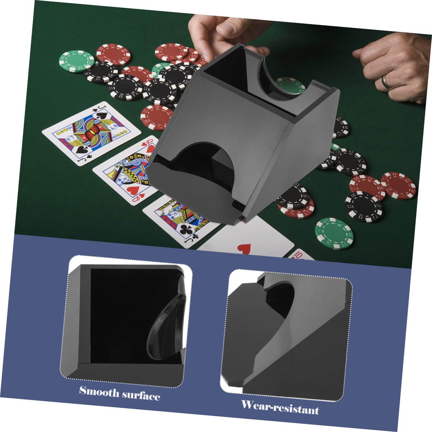 TOYANDONA Máquina De Crupier De Póquer Repartidor De Cartas Zapato para Cartas Doméstico Hogar Accesorio Portátil