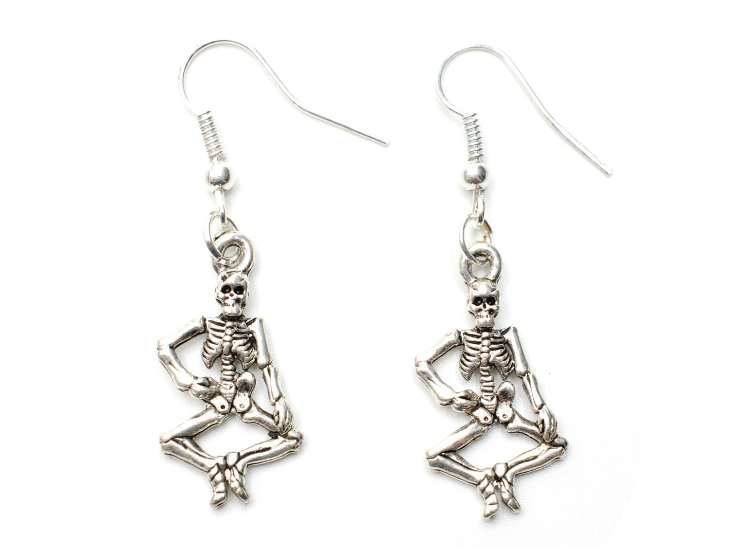 Orecchini A Mano Scheletro In Argento Sterling 925, Gioielli Horror Per Halloween, Donna E Uomo, Con Confezione Regalo - 3