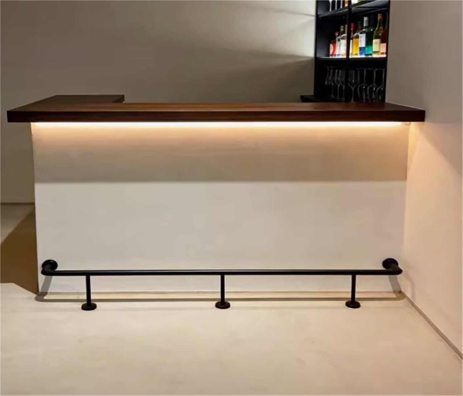 Epano One Color Lxxw Bar Foot Rail Bar Foot Rest Rail，For Dance Studio Restaurant Basement Indoor Fence Grab Bar/Handrails Railing For(100Cm/3Ft)