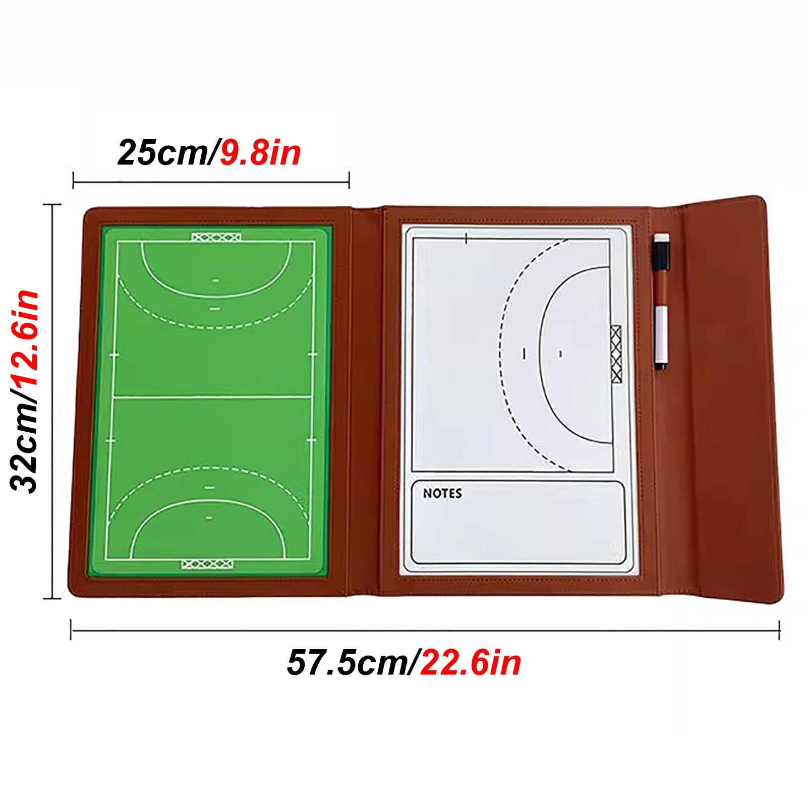 Borrables en Seco, para Entrenadores, Balonmano, Tácticas para Competiciones y Entrenamientos, Pizarra Balonmano Portátil, Diseño Doble Cara, Escritura Fluida, Fácil Transportar