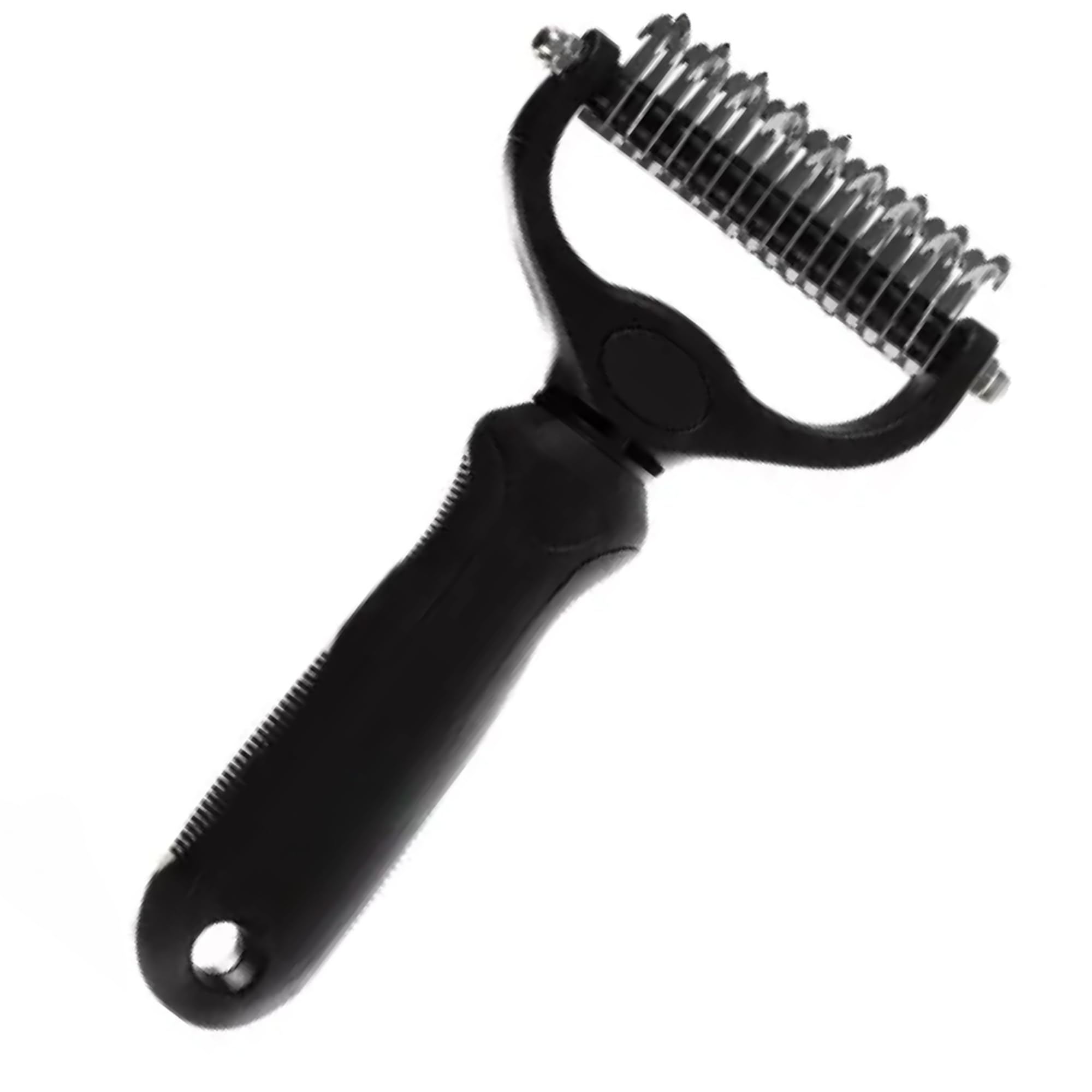 GEIFER Cepillo Perro. Deslanador Pelo Largo. Cepillo Perros Y Gatos Quitapelos sin Irritar la Piel. Peine Doble Cara con 17 Y 9 Dientes, Quita Nudos y Enredos Eliminando Pelo Muerto (Cepillo)