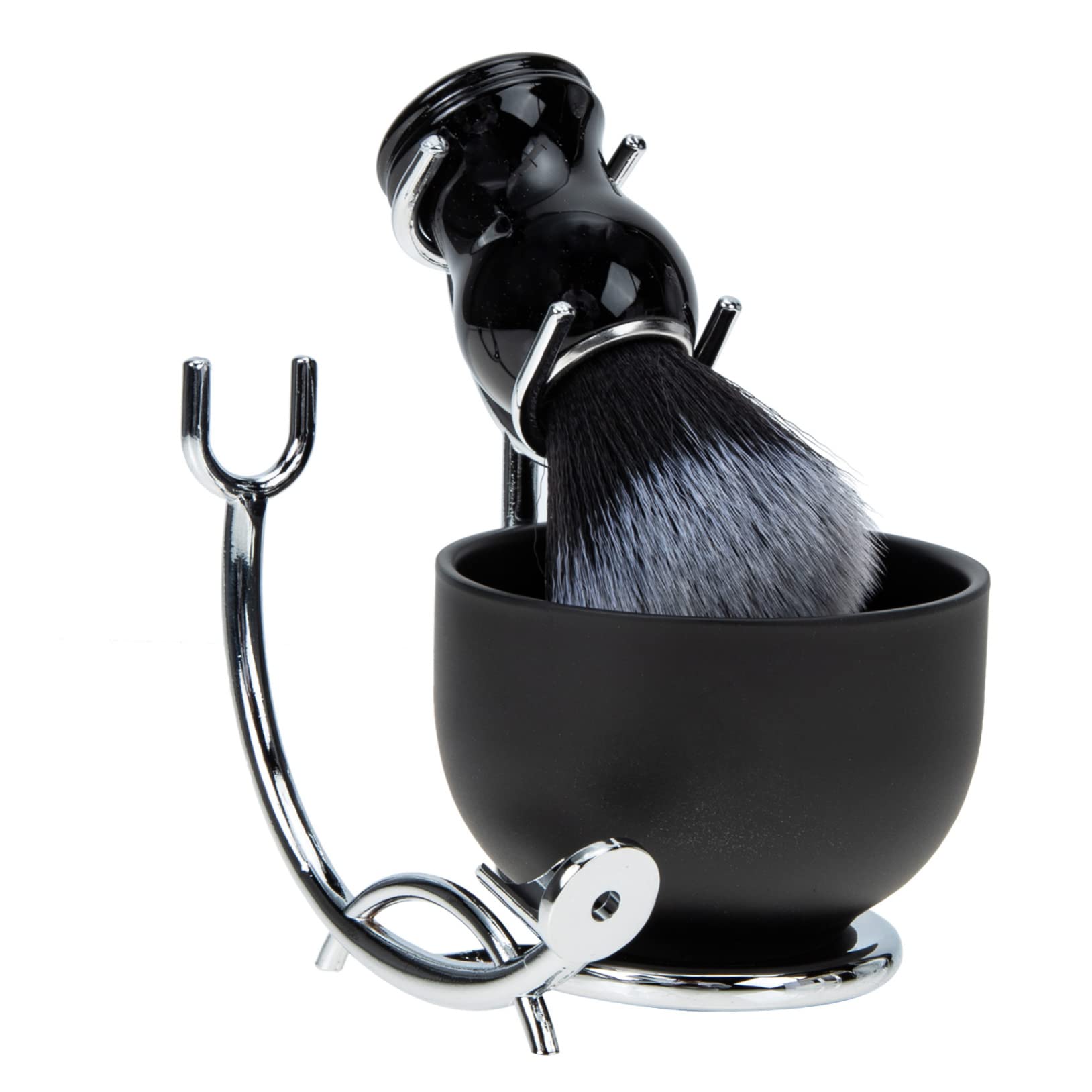 Mipcase Pennello da Barba e Ciotola per Uomo Kit da Barba Completo per Rasatura Adatto