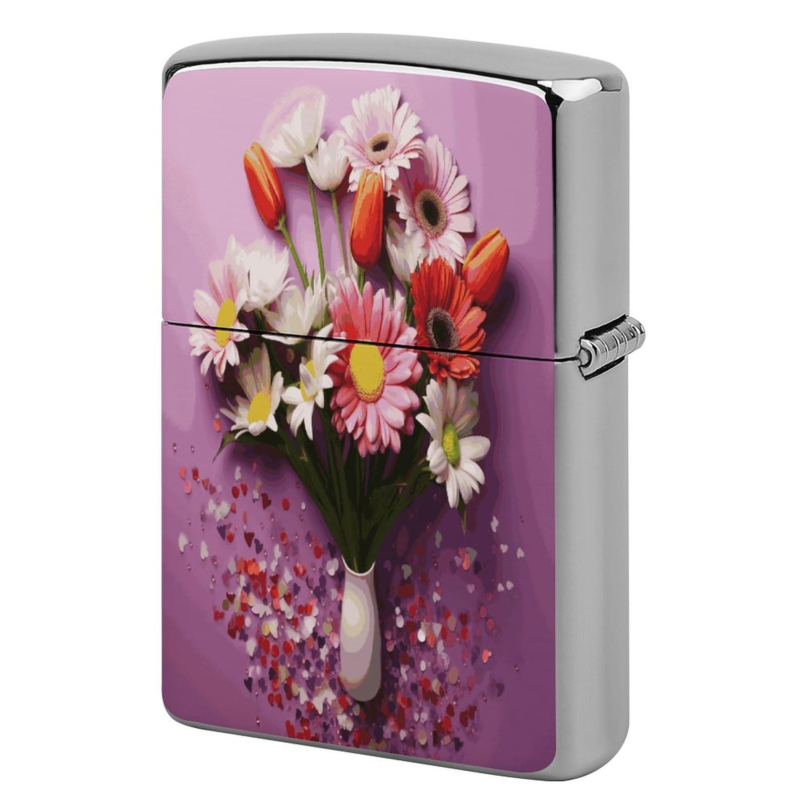 Fekiloot Style Fresh Flowers Lighter Case Cover Lighter Holder