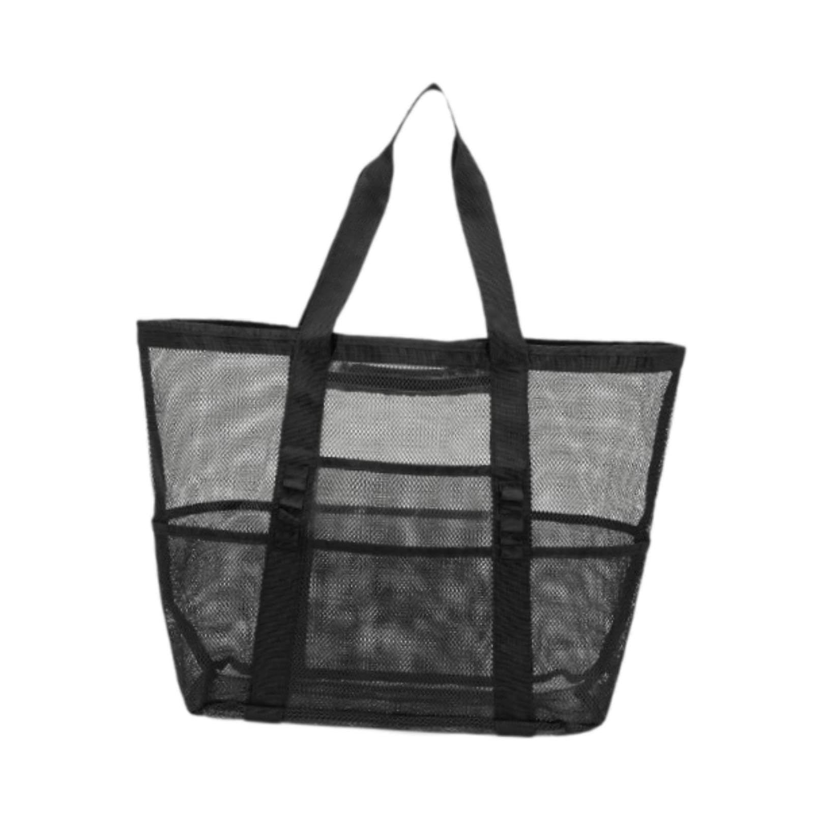 ZOOMELLA Mesh Beach Bag with 8 Pockets Beach Tote Bag for Swimming Women Men Vacation|Clothing, Shoes & Accessories |Women's Handbags & Bags-image-48