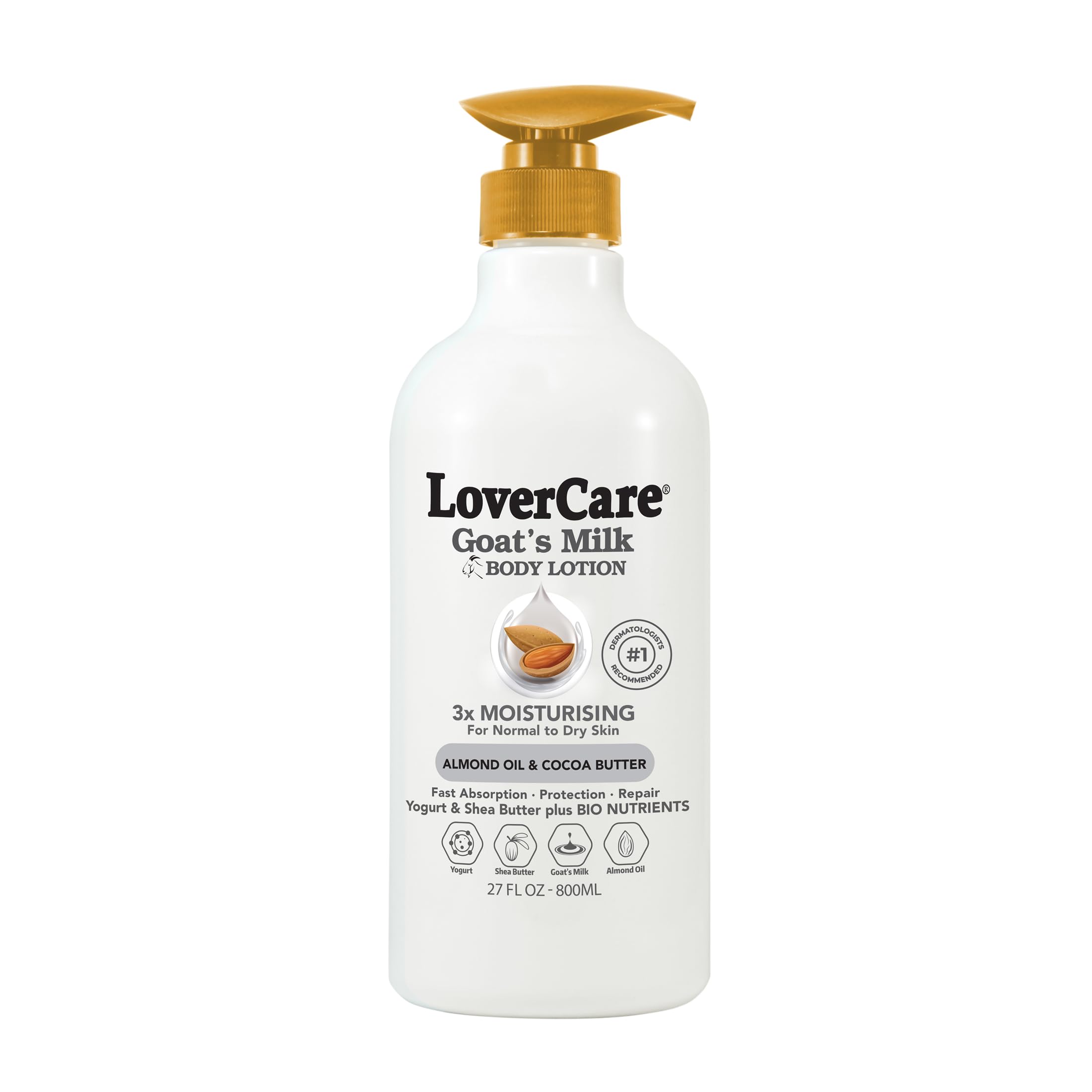 Amazon.com : Lovercare Goat Milk Body Lotion for Dry Skin Almond