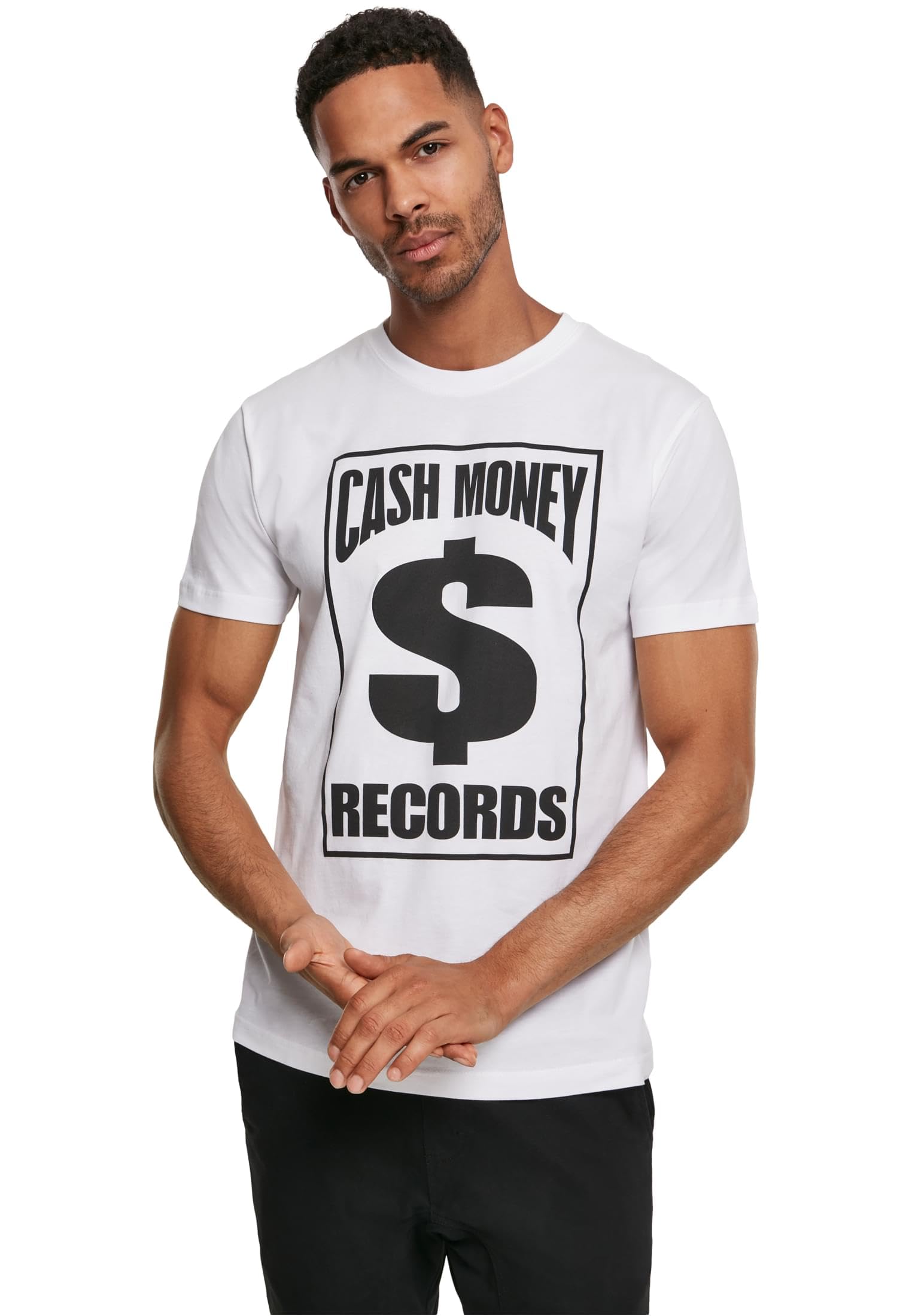 Mister Tee Herren Cash Money Records T-Shirt, White, XS
