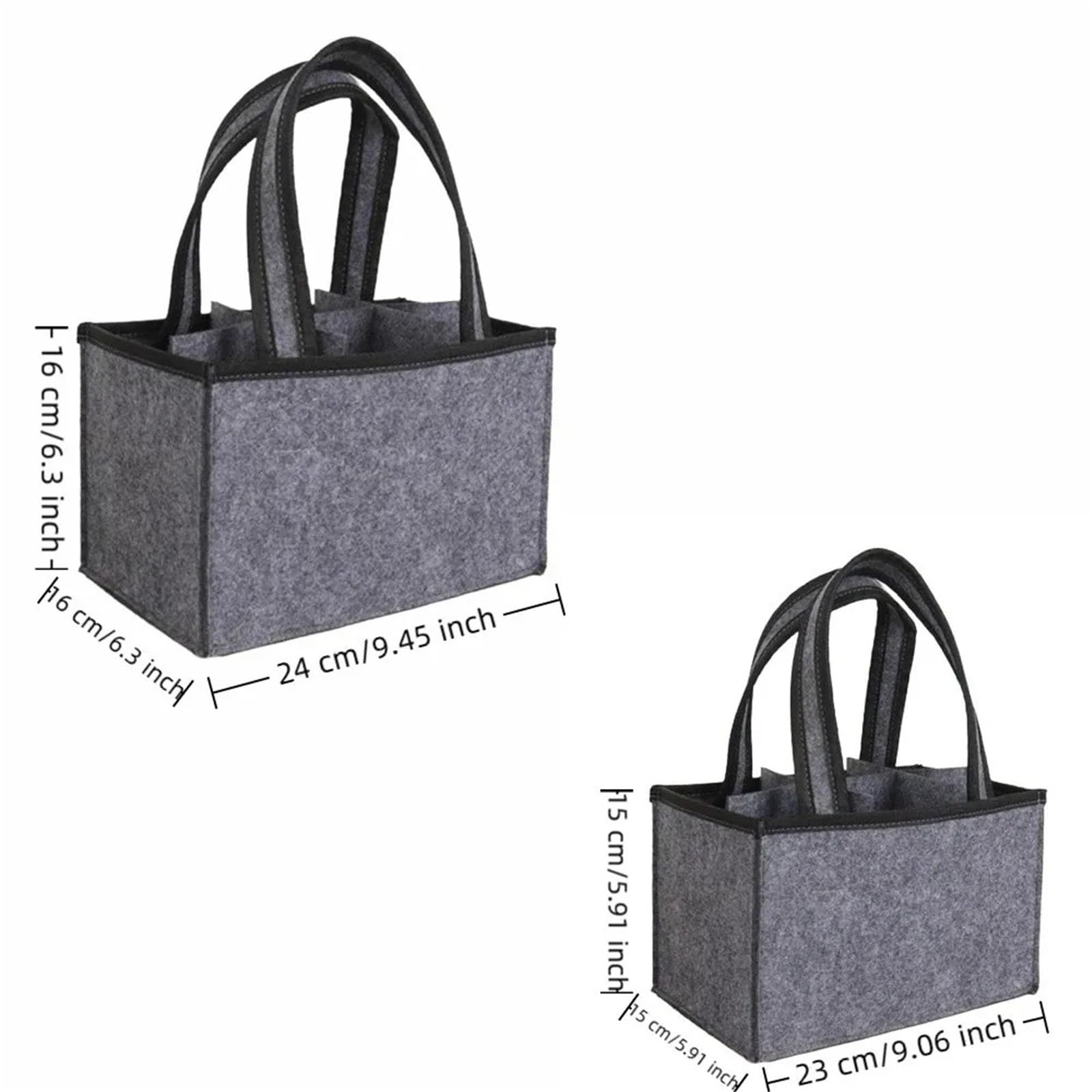 Soporte for Bolsa De Mano for Botella Vino Fieltro, 2 Piezas con Asa