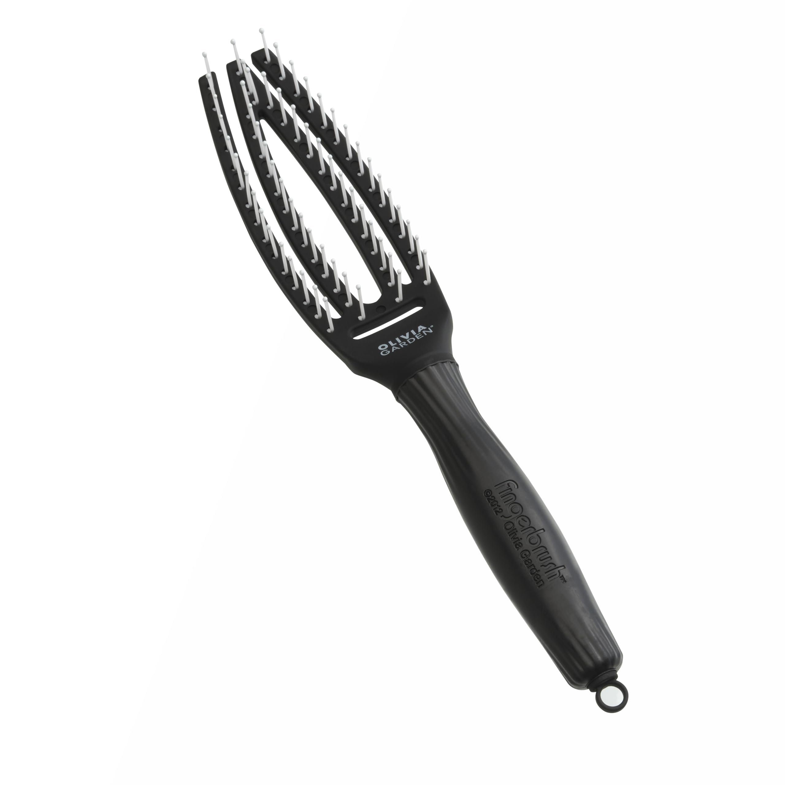 Olivia Garden Finger Small Cepillo - 100 gr, Todos los tipos de pelo, adultos unisex, negro