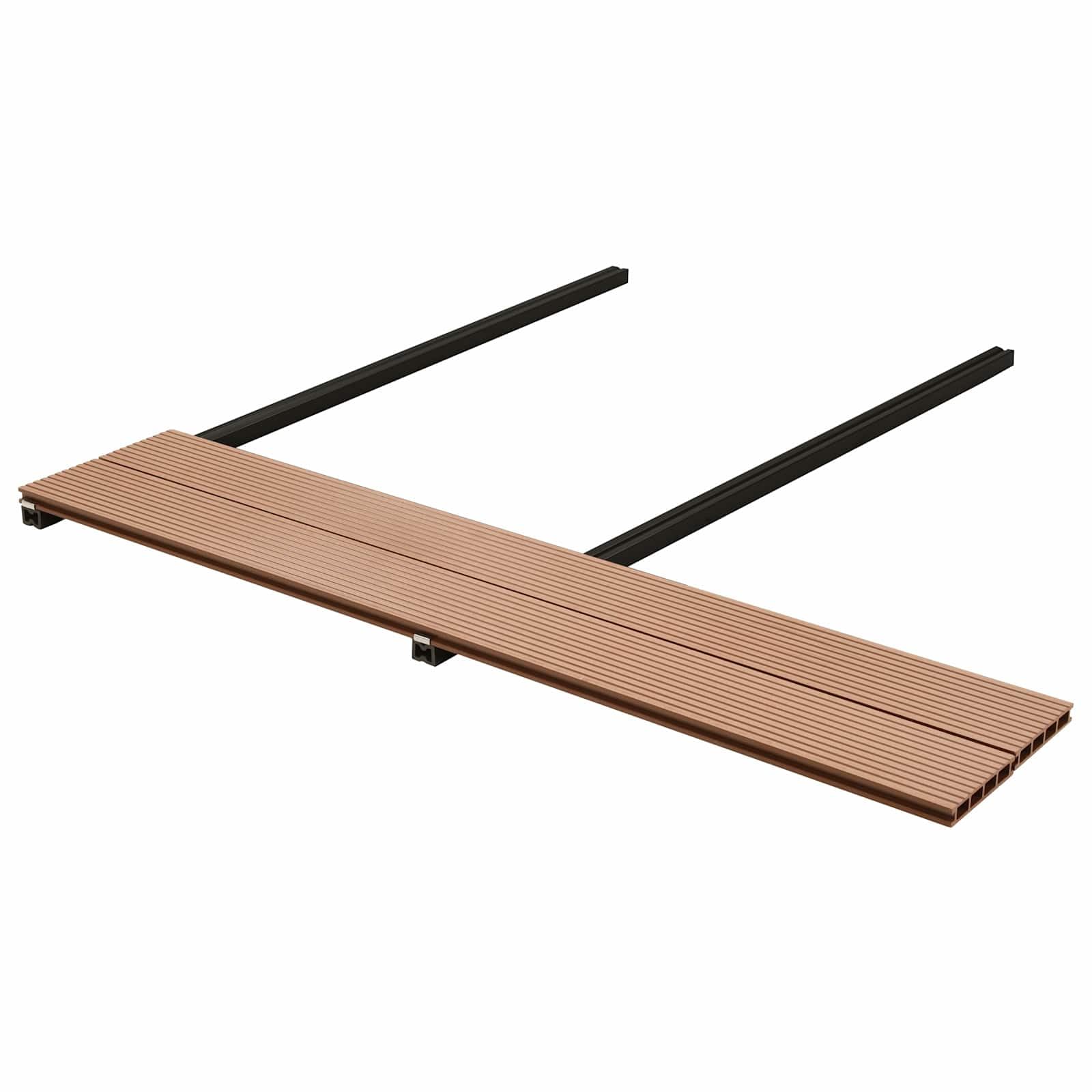 vidaXL Terrassendiele 32 Stück Braun WPC – Modernes Terrassendielen-Set