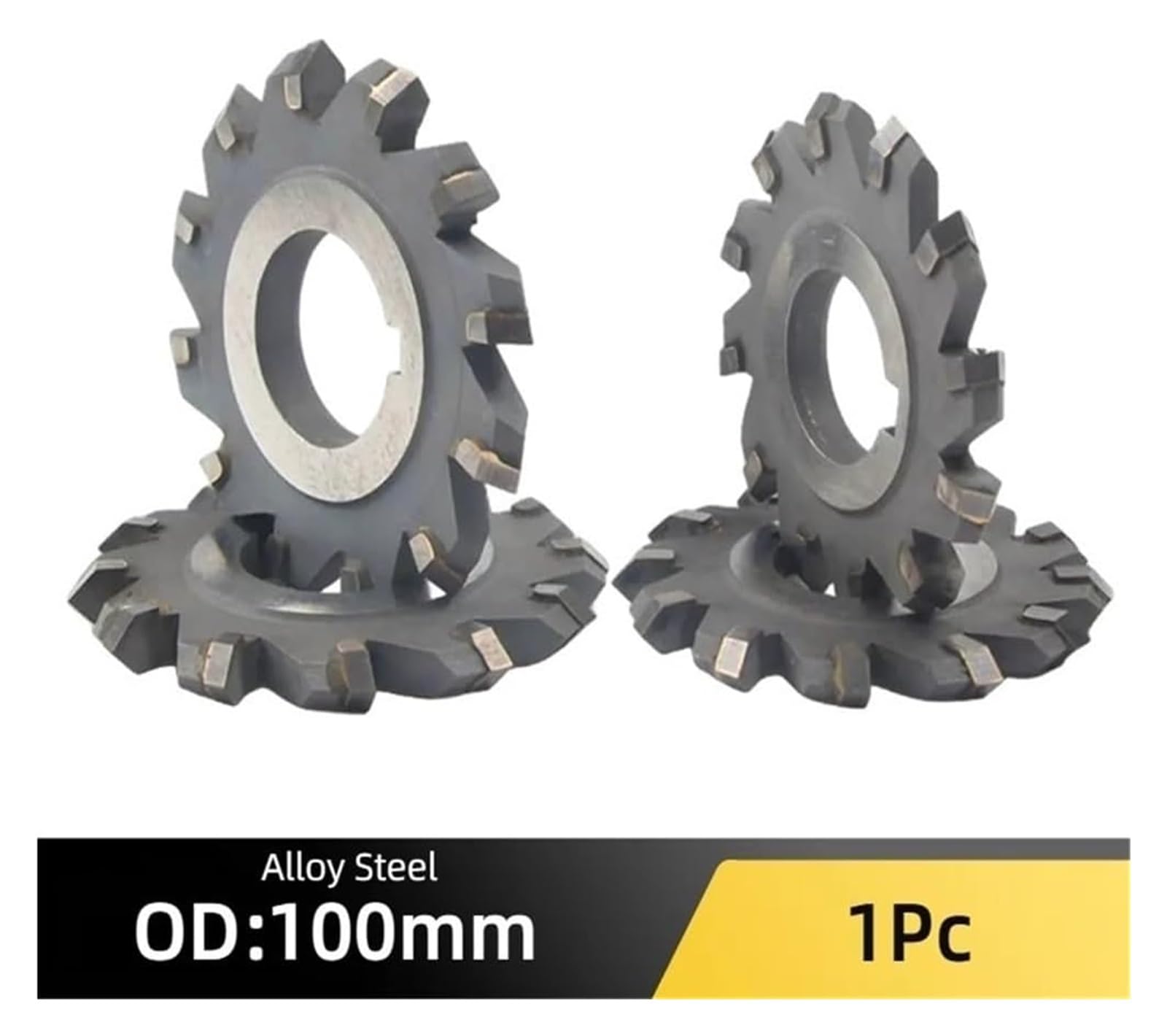 Fresa trapezoidal con ranura en V de 100 mm de diámetro exterior, de carburo de 90 grados, de doble ángulo, for engranajes evolventes, 1 pieza(100mmx12mmx32mmx60)