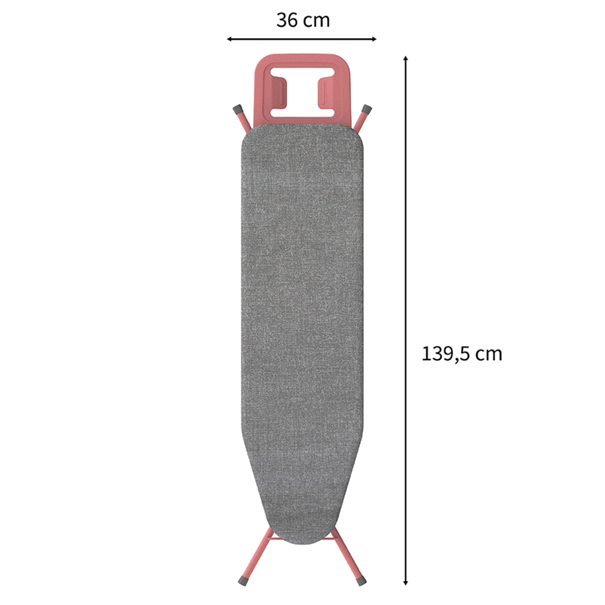 Rörets Bügelbrett Next Rosé | Höhenverstellbar & Sicherheitsverriegelung, 32x108 cm, Bügeltisch mit Qualität von Schwedens führender Bügelbrettmarke