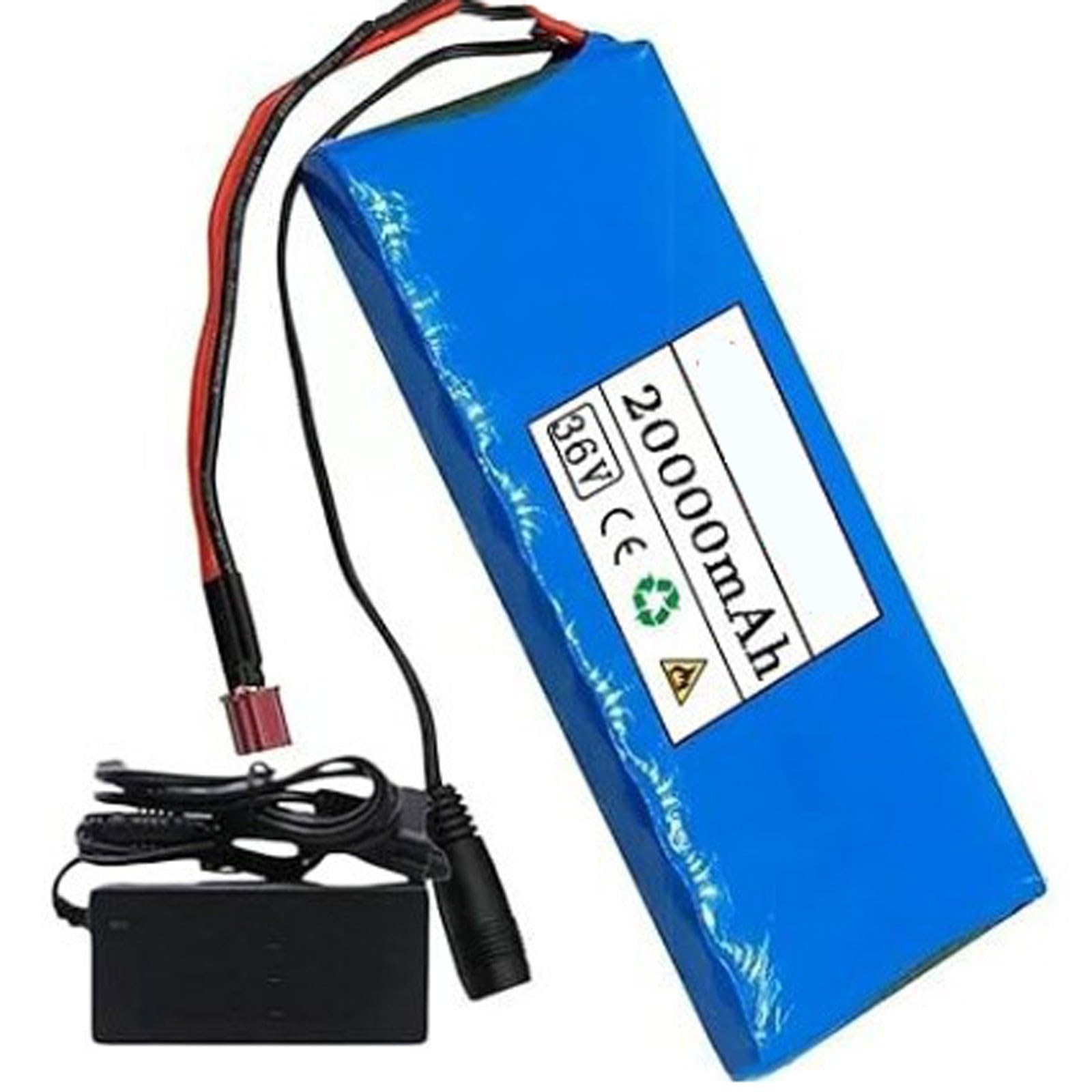 36V 20Ah 10S1P Batteries pour vélos électriques Boîtier en PVC étanche Batterie lithium-ion rechargeable Convient aux trottinettes et draisiennes électriques 36V 20Ah,XT60+DC