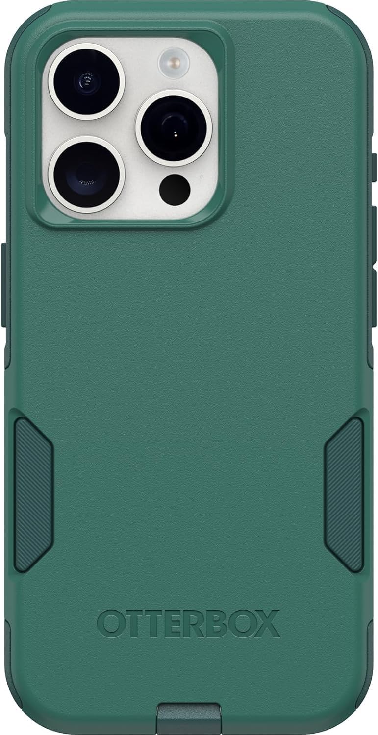 OtterBox iPhone 15 Pro (Only) - Commuter Series Case - Get Your Greens - Slim & Tough - Pocket-Friendly - with Port Protection - Non-Retail Packaging