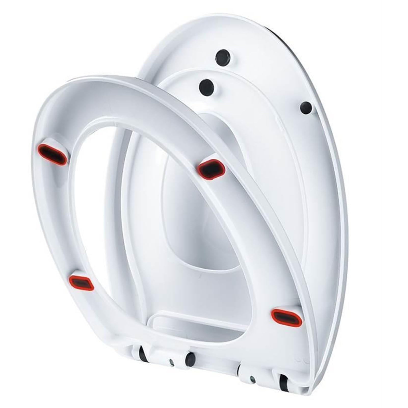 Dxpsxjl White Extended, Elongated, Toilet Bowl Cover Cover, Cushioned Toilet Seat Quick Release Durable Bathroom Commercial, Adjustable, Lightweight, Portable, User-Friendly, Compact, Thickened