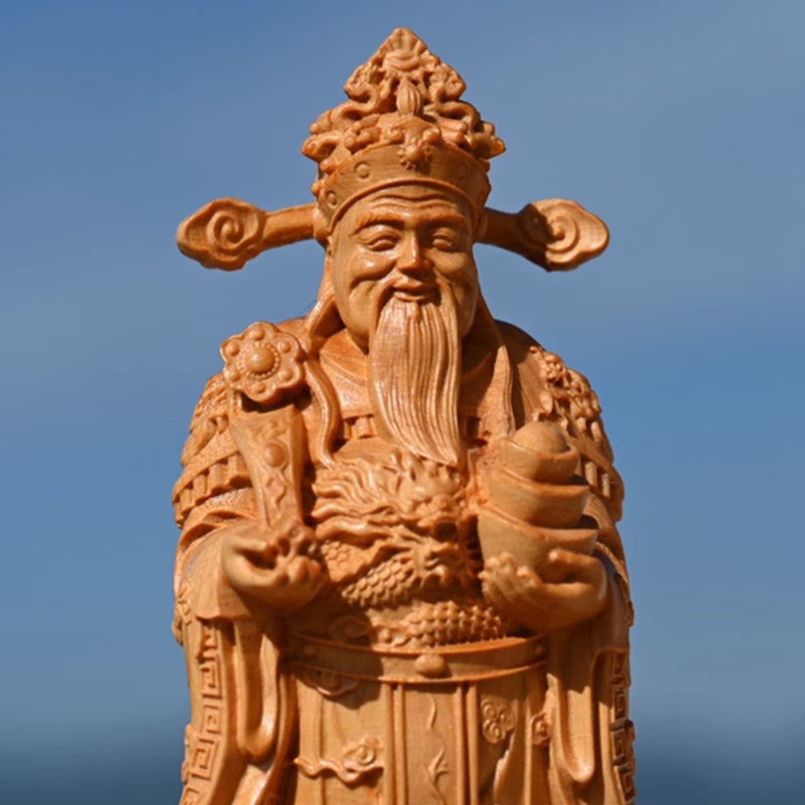 Feng Shui Dios de la Riqueza Figurine Adorno tsai Shen Yeh Significado Suerte Prosperidad Fortuna Figura para automóvil Regalo de año Nuevo Chino