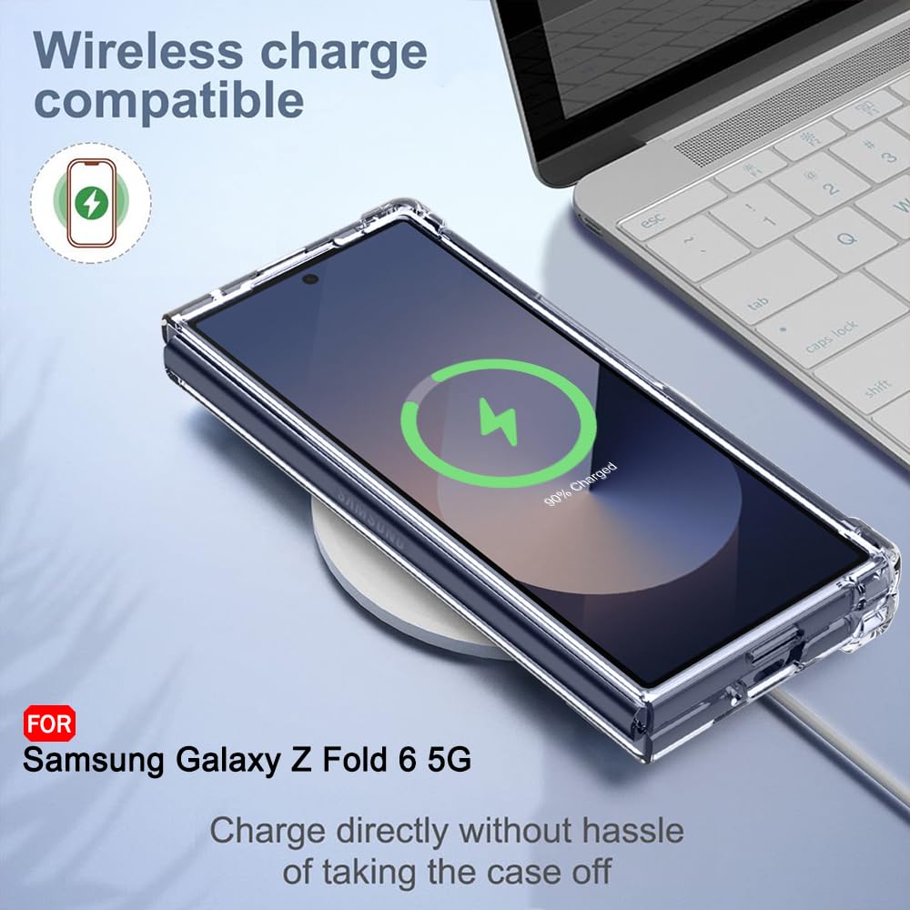 TheGiftKart Crystal Clear Back Cover Case for Samsung Galaxy Z Fold 6 5G | Shock Proof 360° Protection | Hard Clear Back Cover Case for Samsung Galaxy Z Fold 6 5G (PC & TPU, Transparent Bumper) — Amazon image 6