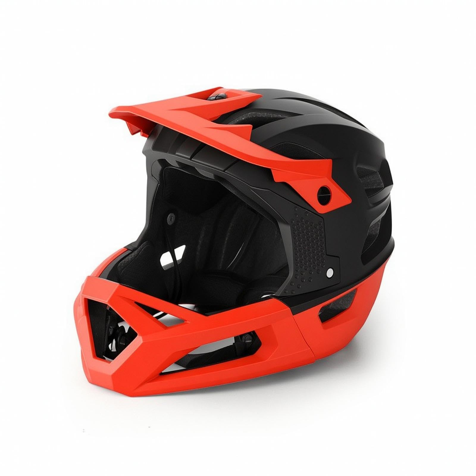 Full-Coverage Helmet Shielded Full Face Helmet Impact Resistant for Downhill Riders, Mountain Bikers, Trail Riding-image-1