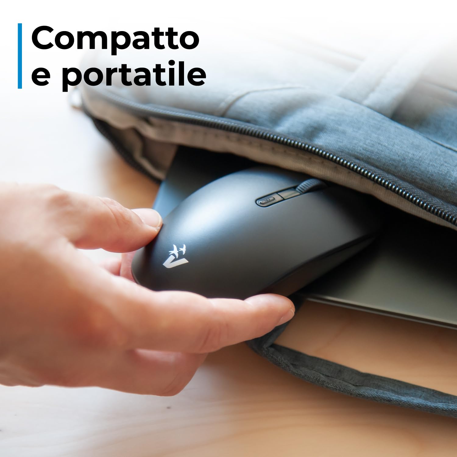 VulTech MOU-10 Mouse con filo USB Silenzioso, Switch DPI regolabile 1000-2000, 4 Pulsanti + Rotella Scroll, Ergonomico, Ultraleggero, Plug and Play per Windows, Mac OS X e Linux
