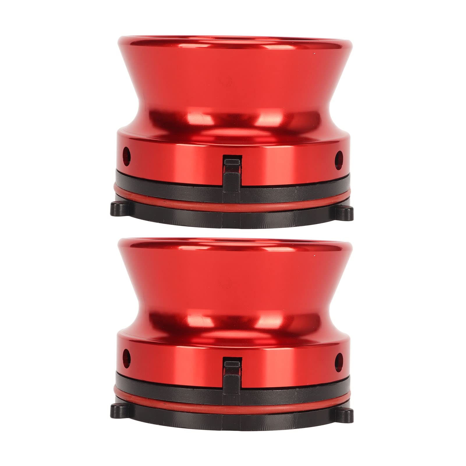 1 Pair Nab Hub Adapters, 10 Inch Aluminium Reel to Reel Tape Nab Hub Adapter, for ReVo for Akai for Teac, Universal Reel Tape Recorder Accessories (Red)