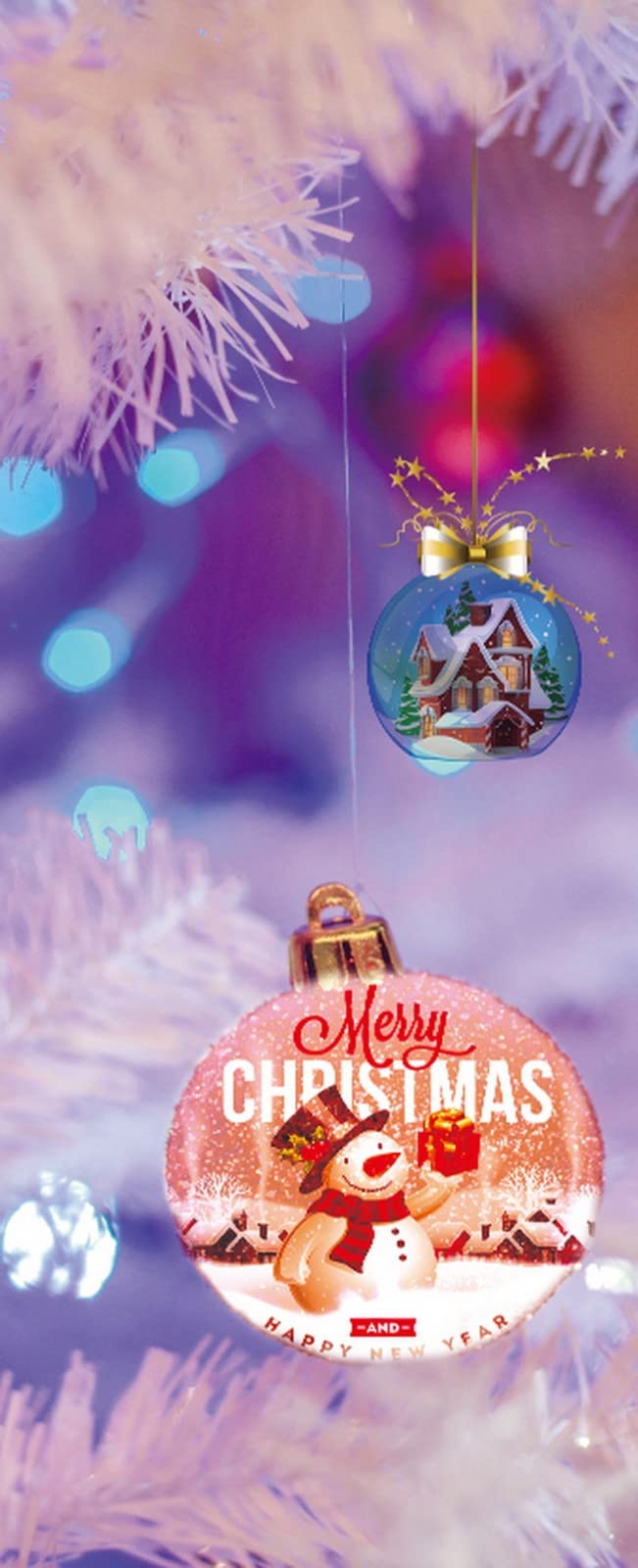 Papier peint art décor de porte Noël 3D en vinyle A.Monamour