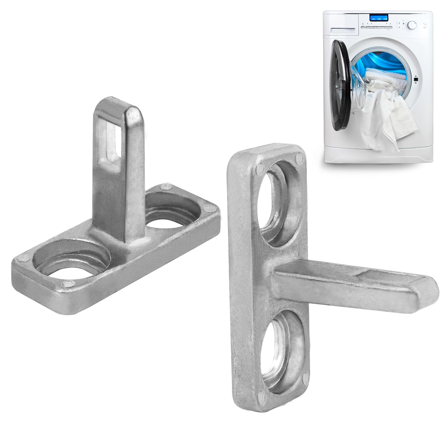 Photo 1 of 2 PCS Washer Machine Door Latch, 5304505088 Upgraded Washer Door Strike, 1.77 Inch Replacement Washer Door Latches for Electrolux Frigidaire Washer Parts AP6031188, 4452319, PS11766033, Silver Urkupoo