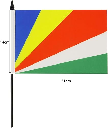 Miniatura 490 de Bandera de mesa Sierra Leona de 5 x 8 pulgadas, bandera de escritorio de Sierra Leona, 8.3 x 5.5 in, barra y base de plástico negro AZ FLAG