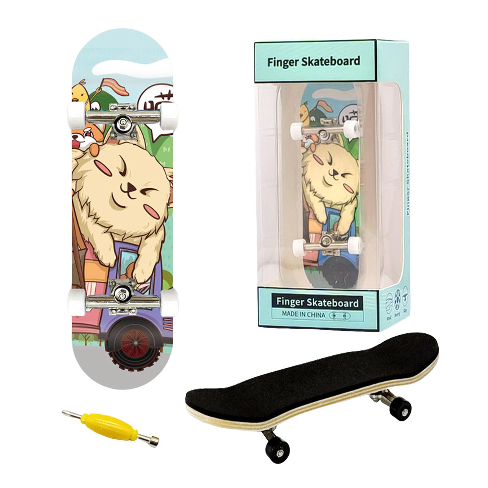 Professional Finger Skateboards, 5 Layered Maple Wood Professional Fingerboard, Mini Finger Boards Skateboards Toys with Screwdriver, Professional Skate Fingers Board for Boys Girls (Style-G)