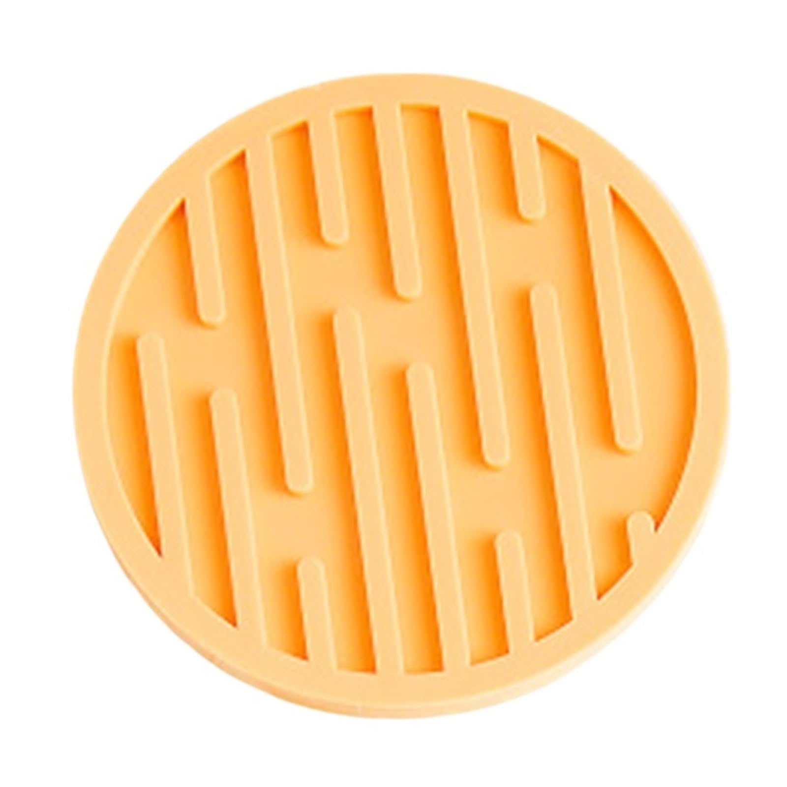 1pc 3.9 Inch Silicone Coaster Round Heat Resistant Rubber Tea Cup Mat Drink Coffee Mug Glass Beverage Holder Pad Tabletop Protection(H)