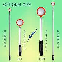 Vista 6 de Recuperador de pelotas de golf para agua telescópico, herramienta de agarre de pelotas de golf de acero inoxidable de 9 pies/12 pies
