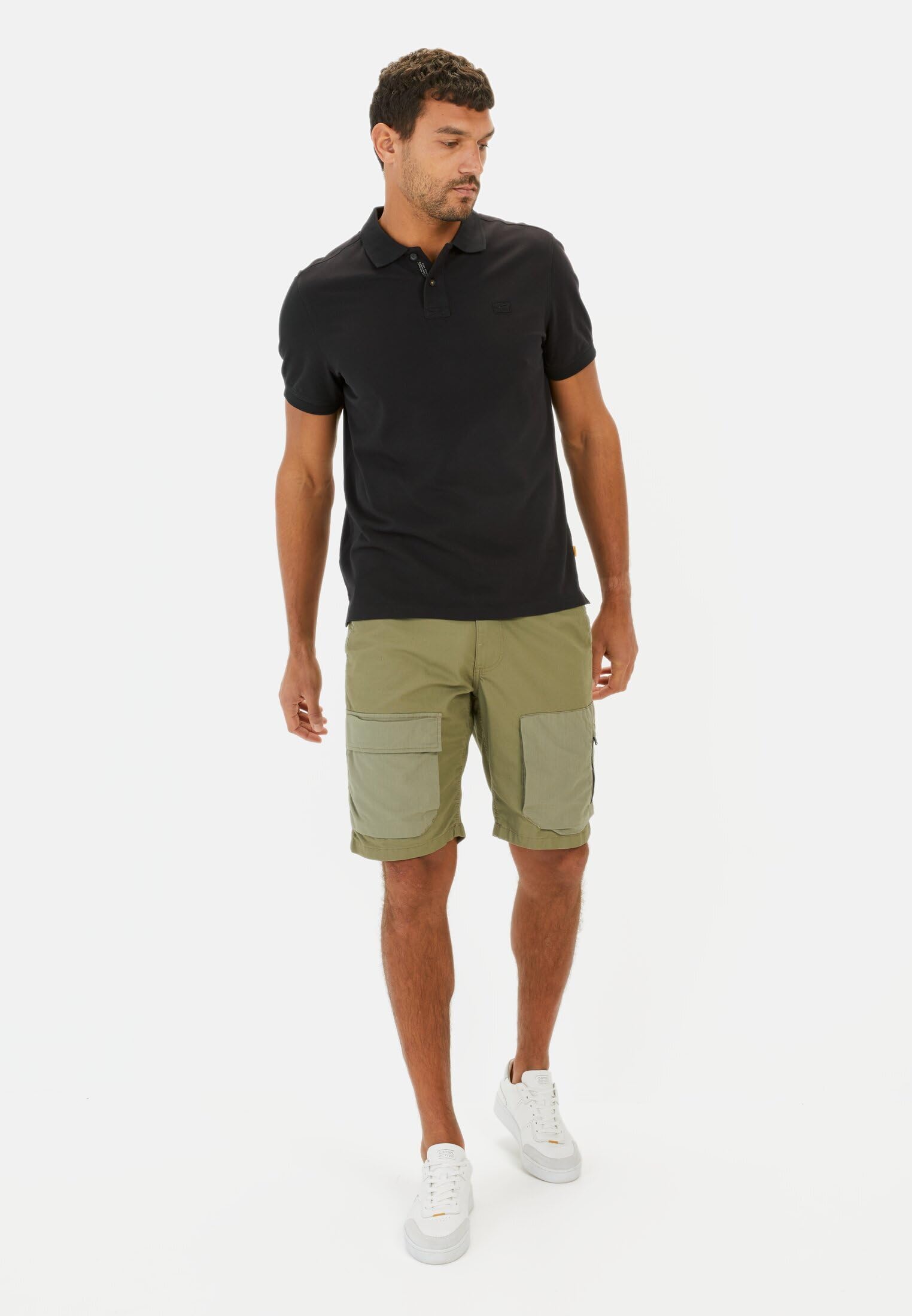 camel active Męska koszulka polo z krótkim rękawem, krój regular fit, z czystej bawełny, czarny, XL