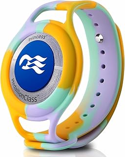 CiikDux Compatible with Princess Medallion Holder, Colorful Soft Silicone Princess Cruise Medallion Holder Wristband, Ocean Medallion Holder for Women Girls Kids Children