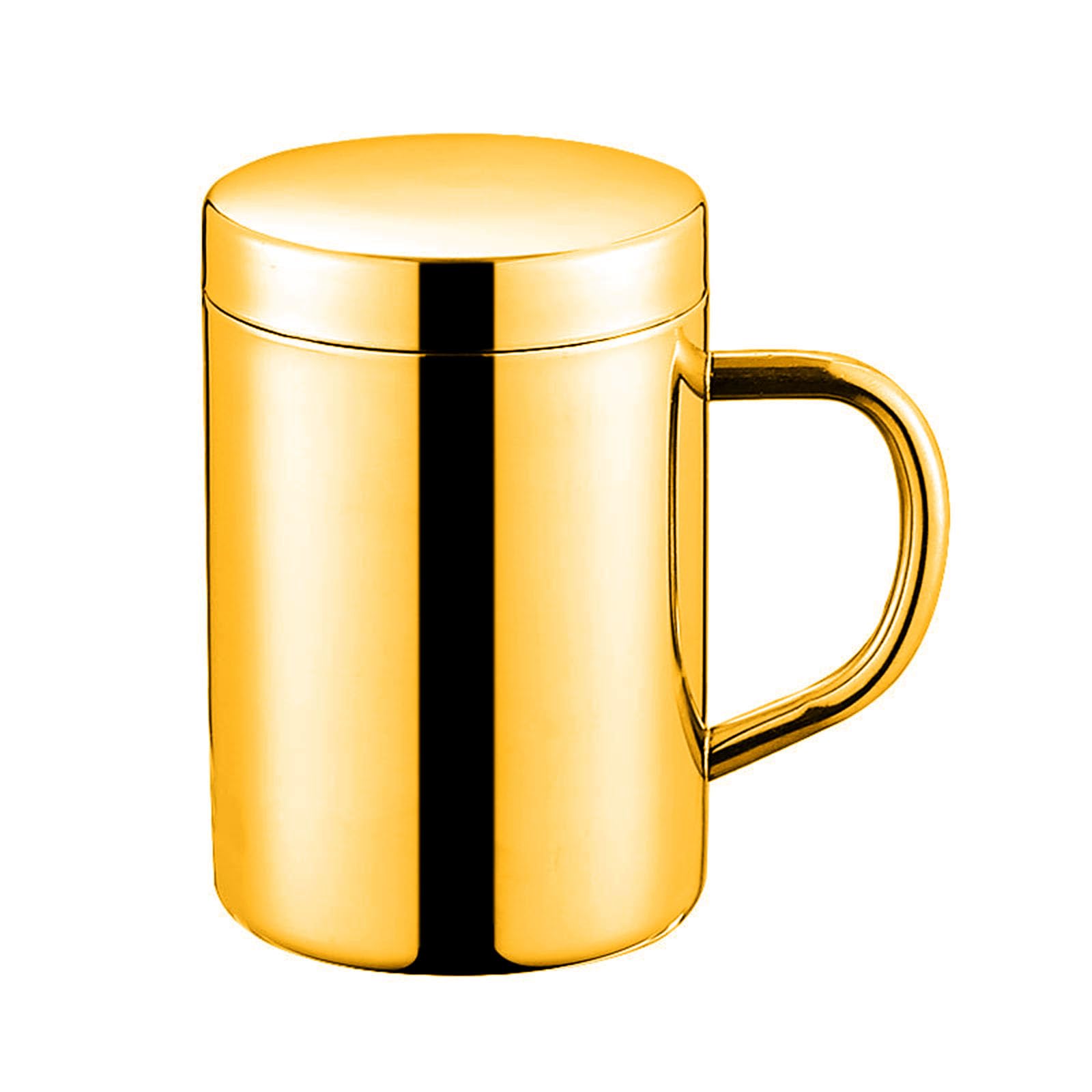 Carotoe Gold Shatterproof Travel Cup Leakproof Drinkware Coffee Mug Coffee Cups 304Stainless Steel Cups With Lid Double Layer Water