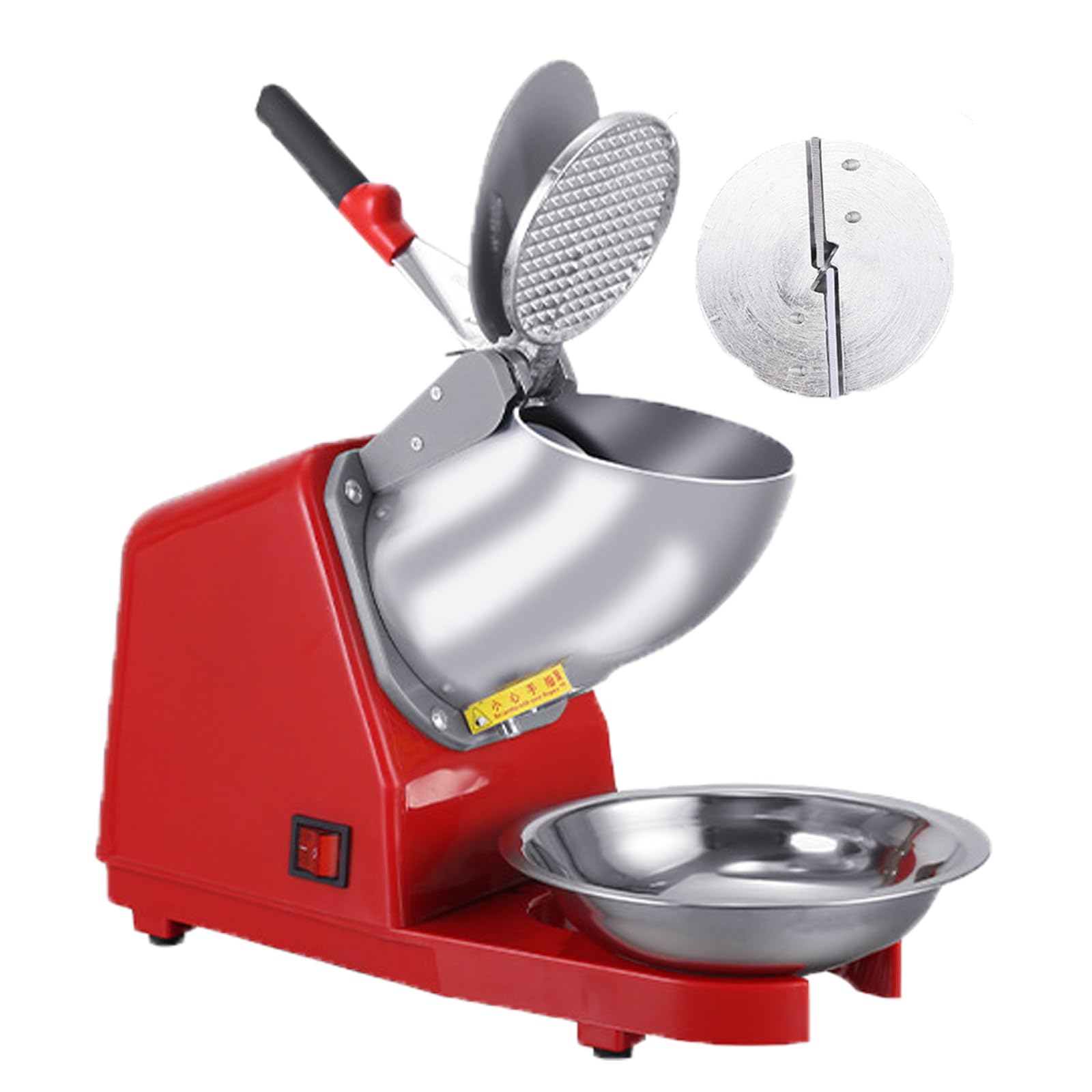 Trituradora de Hielo Comercial, máquina para granizados de Doble Cuchilla con Puerto de Drenaje y 2 cubetas para granizados y cócteles.