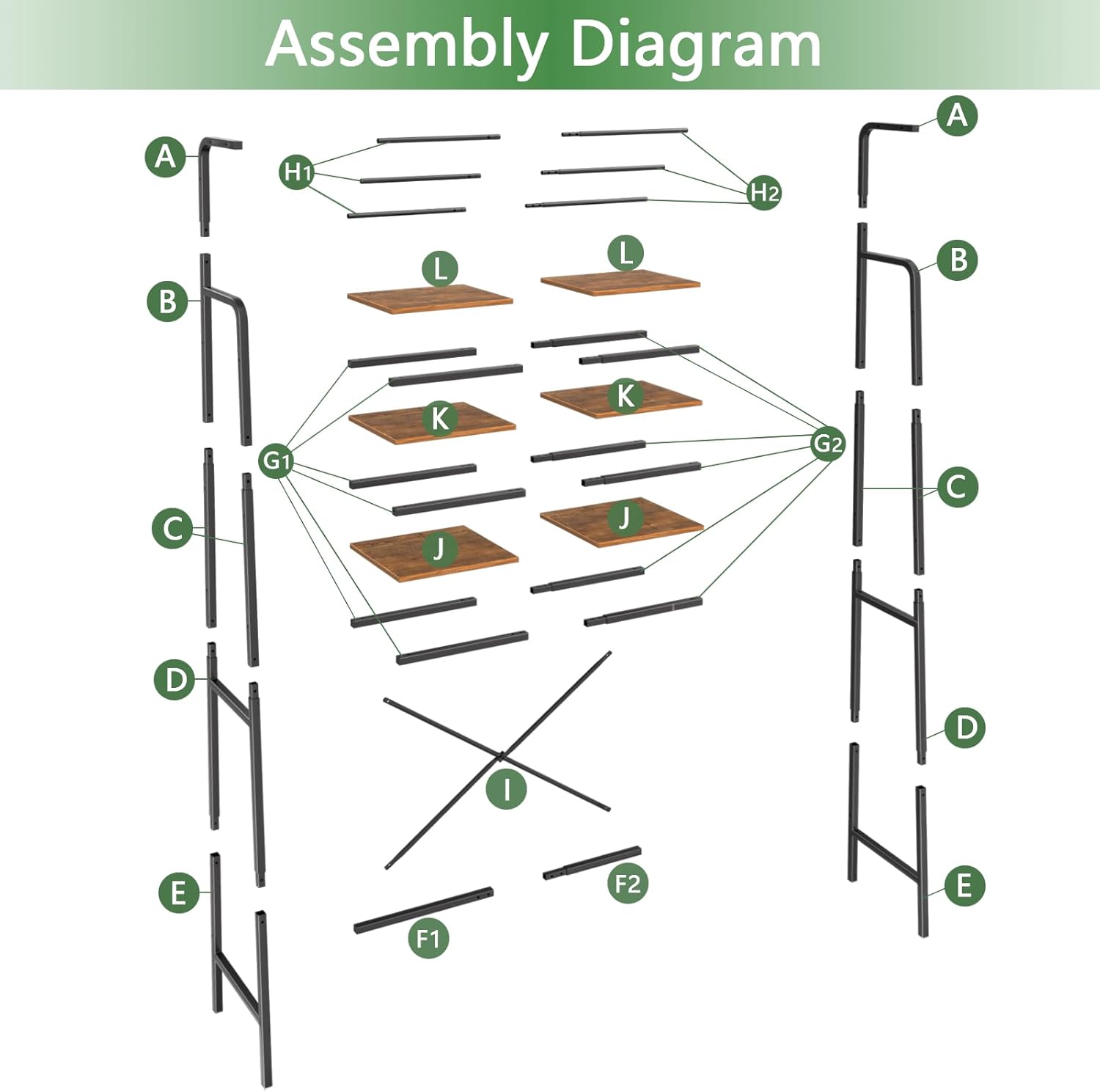 Over-The-Toilet Storage Rack, 3-Tier Bathroom Organizer Shelf with Hanging Bar, Industrial Metal Frame with Rustic Wood Shelves, Space-Saving Storage Solution for Laundry Room and Bathroom