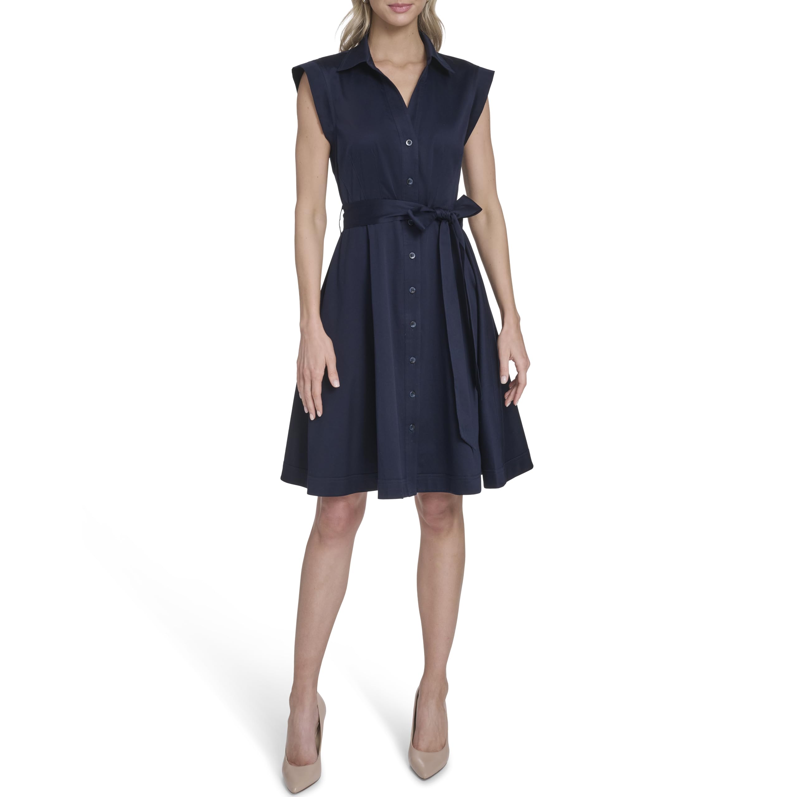 Cap Sleeve Cotton Self Tie Aline