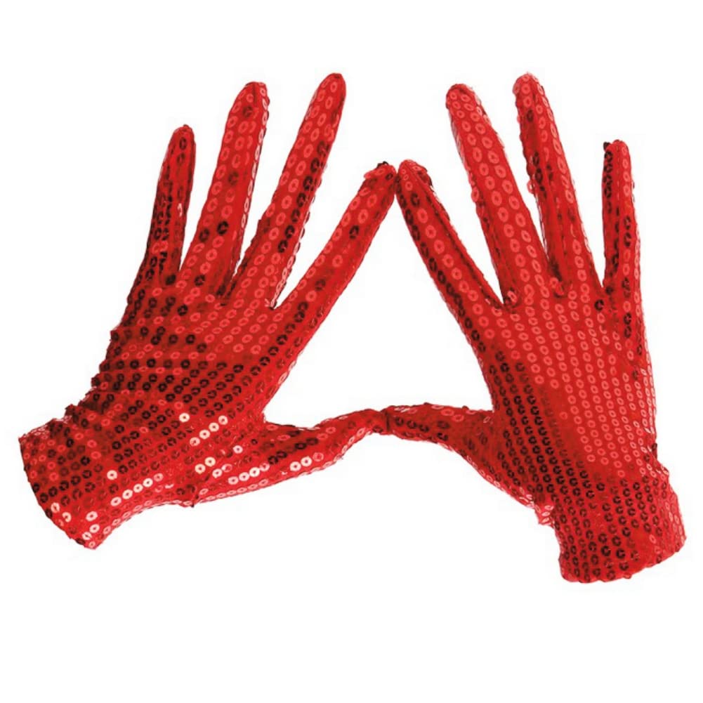 Sparkling Sequin Dance Gloves Men Women Fancy Dress Party Halloween Costume Gloves Cosplay Stage Glitter Short Gloves Punk Rock Jazz Salsa Tango Dancer Gloves โ image 1