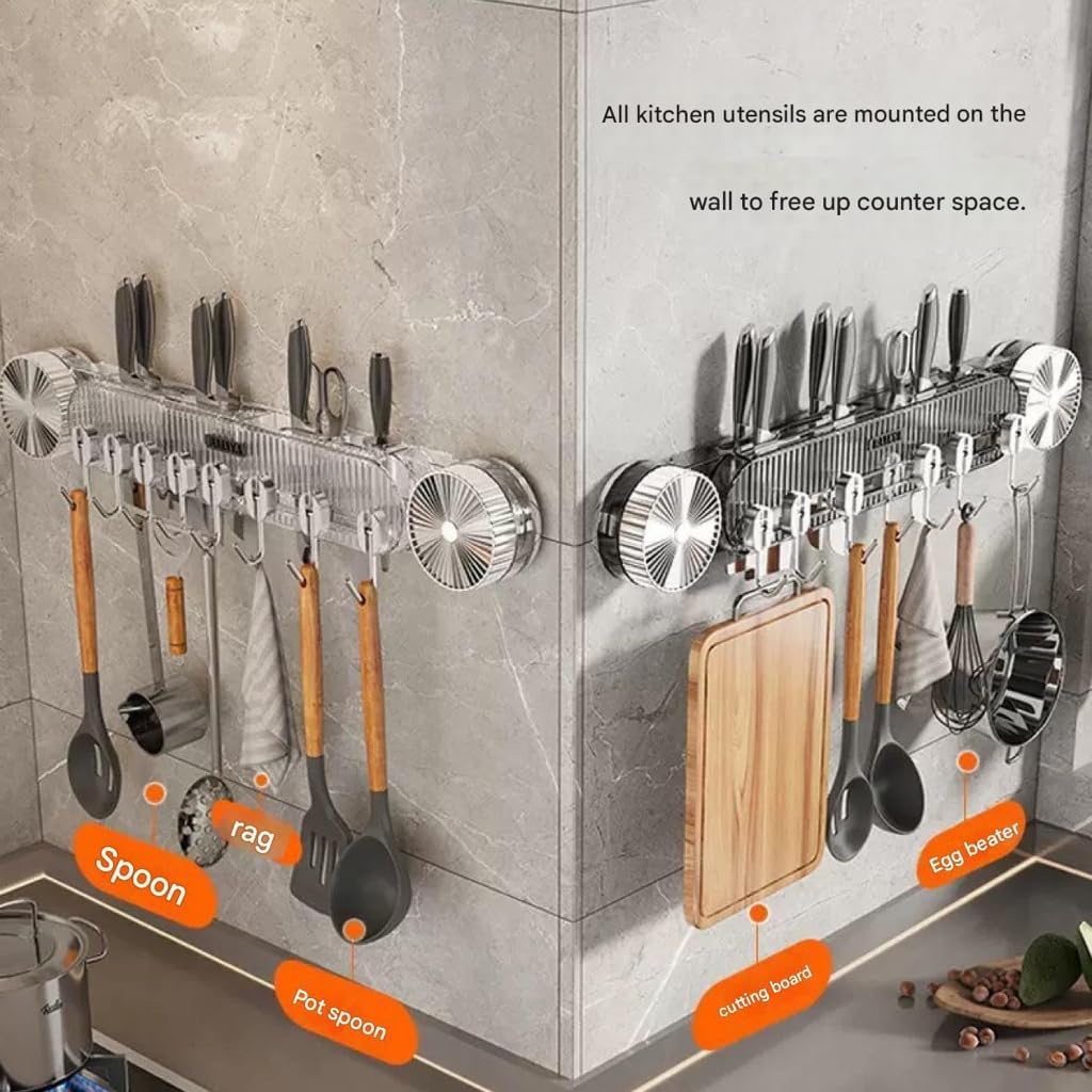 Wall Mounted Systems For Utensils And Cooking Accessories Suction Cup Hangers Rack Hanging Hook