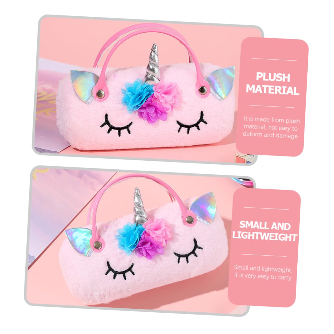 4 Stück Tragbare Brillentasche Tragbares Brillenetui Sonnenbrillenetui Organizer Zur Brillenaufbewahrung Aufbewahrungsbox Für Sonnenbrillen Handlich Geldbörse Rosa Kind Plüsch