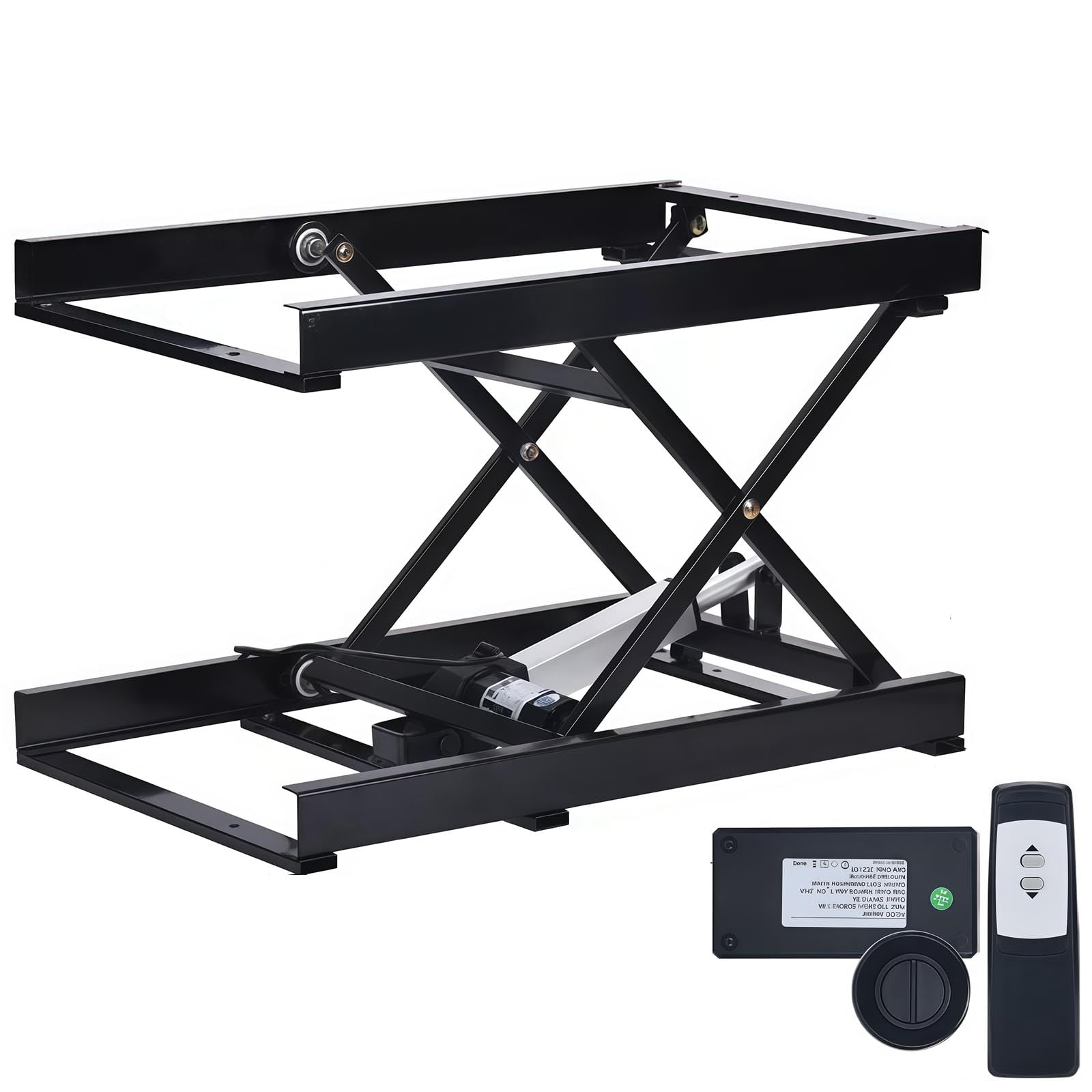 Tavolo elevatore elettrico, altezza regolabile, capacità 150 kg, telecomando per movimentazione e trasporto materiali, piattaforma di sollevamento versatile