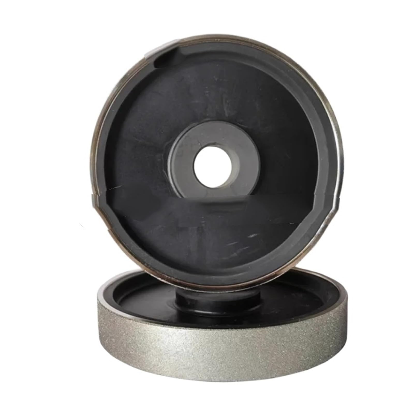 Roue en plastique diamant galvanisé de 150 mm, trou de 25 mm