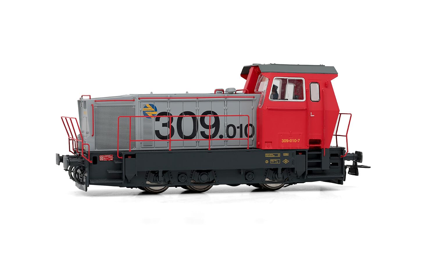 Electrotren HE2014 RENFE, Locomotive Maneuvers 309, Decoration Red-Grey, EP. V Loco, Diesel, Color